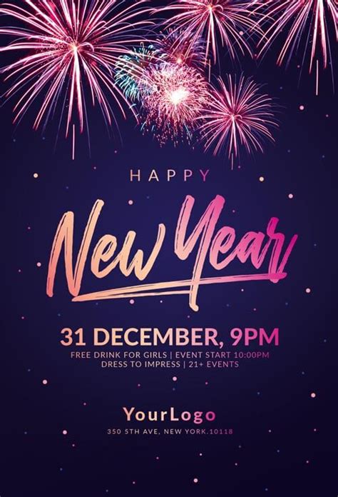 download new year photo|free printable new year flyers.